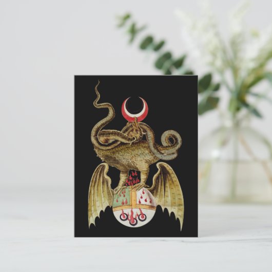 Carte Postale Illustration Vintage Alchemy Dragon (Debout devant)