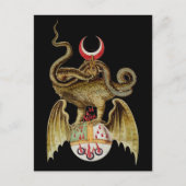 Carte Postale Illustration Vintage Alchemy Dragon (Devant)