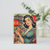 Carte Postale Illustration vintage-Asiatique (Debout devant)