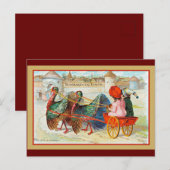Carte Postale Illustration vintage bon thanksgiving (Devant / Derrière)
