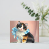 Carte Postale Illustration vintage Calico Kitten (Debout devant)