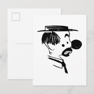 Carte Postale Illustration vintage Clown