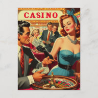 Illustration vintage Couple Casino