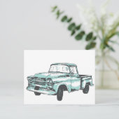 Carte Postale Illustration vintage de camion (Debout devant)