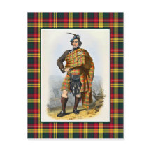 Illustration vintage de Clan Buchanan avec cadre e