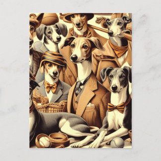 Carte Postale Illustration vintage de Greyhound