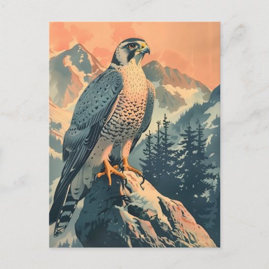 Carte Postale Illustration vintage de Gyrfalcon (Devant)