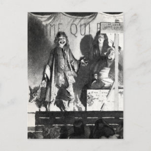 Carte Postale Illustration Vintage de la boîte verte