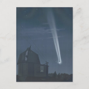 Carte Postale Illustration vintage de la Grande Comète de 1881