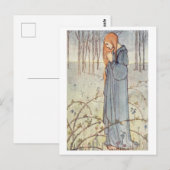 Carte Postale Illustration Vintage de prière (Devant / Derrière)