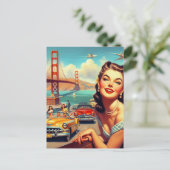 Carte Postale Illustration vintage de San Francisco (Debout devant)