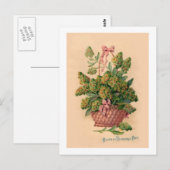 Carte Postale Illustration vintage des Fleurs françaises (Devant / Derrière)