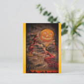 Carte Postale Illustration vintage d'Halloween rare et drôle (Debout devant)