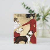 Carte Postale Illustration vintage Dog Show Art Antique (Debout devant)