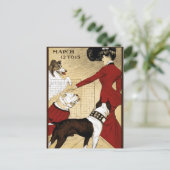 Carte Postale Illustration vintage Dog Show Art Antique (Debout devant)