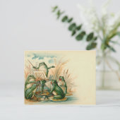 Carte Postale Illustration Vintage du choeur de grenouilles (Debout devant)