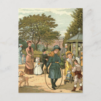 Carte Postale Illustration Vintage du parc