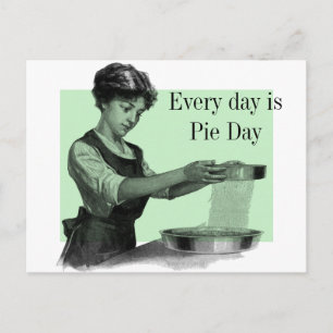 Carte Postale Illustration vintage d'une femme qui cuisine