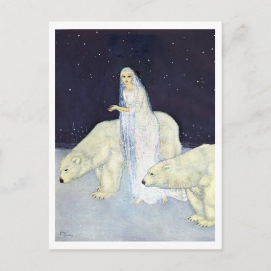 Carte Postale Illustration vintage Edmund Dulac Ice Maiden (Devant)