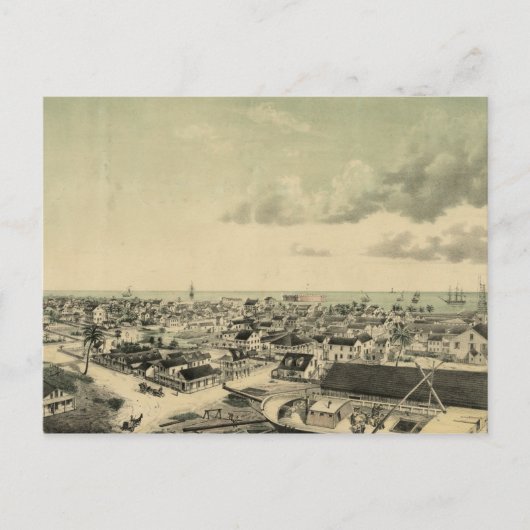 Carte Postale Illustration vintage Key West (Devant)