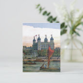 Carte Postale Illustration Vintage "La Tour de Londres" (Debout devant)