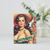Carte Postale Illustration vintage Latina (Debout devant)