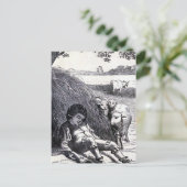 Carte Postale Illustration Vintage "Little Boy Blue" (Debout devant)