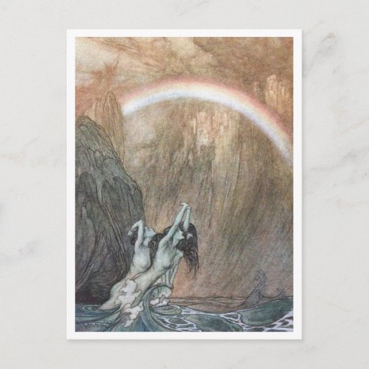 Carte Postale Illustration vintage par Arthur Rackham Ring (Devant)