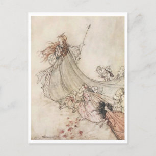 Carte Postale Illustration vintage par Arthur Rackham Titania