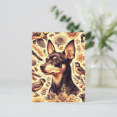Carte Postale Illustration vintage Pinscher (Debout devant)