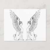 Carte Postale Illustration vintage Sphinx (Devant)