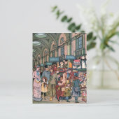 Carte Postale Illustration Vintage "The Arcade" (Debout devant)