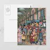 Carte Postale Illustration Vintage "The Arcade" (Devant / Derrière)