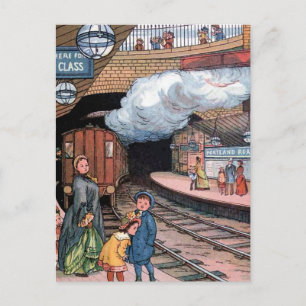 Carte Postale Illustration Vintage "The Underground, London"