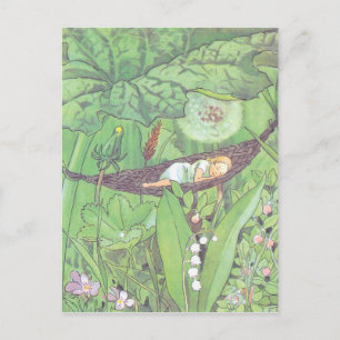 Carte Postale Illustration vintage Thumbelina par Elsa Beskow