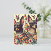 Carte Postale Illustration vintage Xoloitzcuintle (Debout devant)