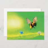 Carte Postale Illustration volante du bourdon (Devant / Derrière)