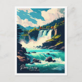 Carte Postale Illustration voyage de Rhin Falls Suisse (Devant)