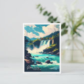 Carte Postale Illustration voyage de Rhin Falls Suisse (Debout devant)