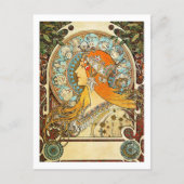 Carte Postale Illustration Zodiac Alphonse Mucha Postcard (Devant)