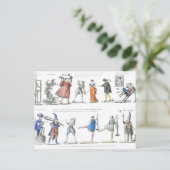 Carte Postale Illustrations de caractères de ballet français (Debout devant)