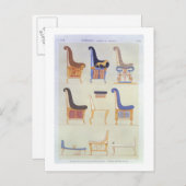 Carte Postale Illustrations de divers sièges et armchai peints (Devant / Derrière)