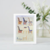 Carte Postale Illustrations de divers sièges et armchai peints (Debout devant)