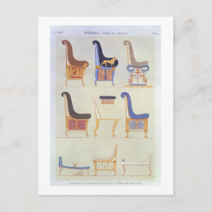 Carte Postale Illustrations de divers sièges et armchai peints