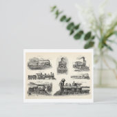 Carte postale Illustrations de train vintage (Debout devant)