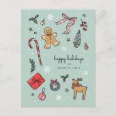 Carte postale Illustrations de vacances joyeux tir (Devant)