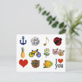 Carte Postale illustrations mignonnes (Debout devant)