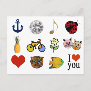 Carte Postale illustrations mignonnes