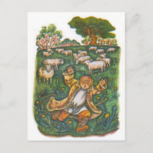 Carte Postale Illustrations russes vintages, fables d'Aesop 3