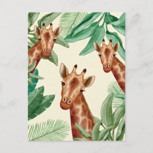 Carte Postale Illustrations vintages De Giraffe